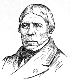 Bust of Ingres, facing slightly left; clean shaven, straight hair.