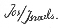 Signature: Jos/Israels.