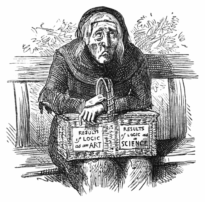 an old lady seated with a basket
