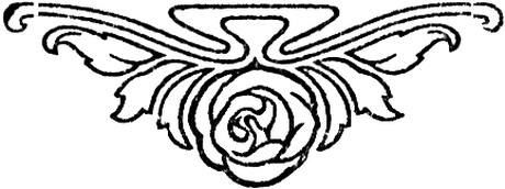 Schlussvignette,   stilisierte Rose