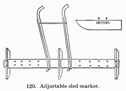 [Illustration: Fig. 120. Adjustable sled-marker.]