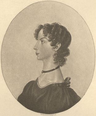 Illustration: Anne Brontë from a drawing by Charlotte Brontë in the possession of the Rev. A. B. Nicholls