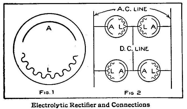 Electrolytic Rectifier and Connections