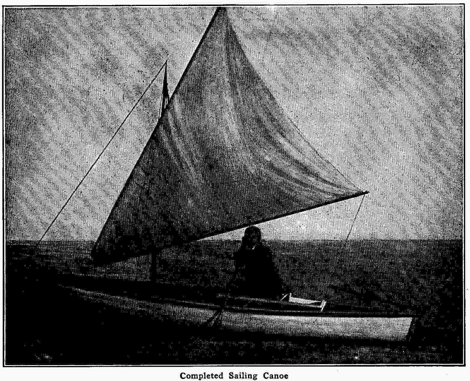 Completed Sailing Canoe