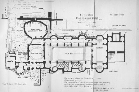 Plate V. City of Bath. Plan of Roman Baths.