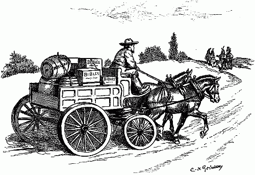 "I would not send 'em Bibles and whiskey packed in one wagon."