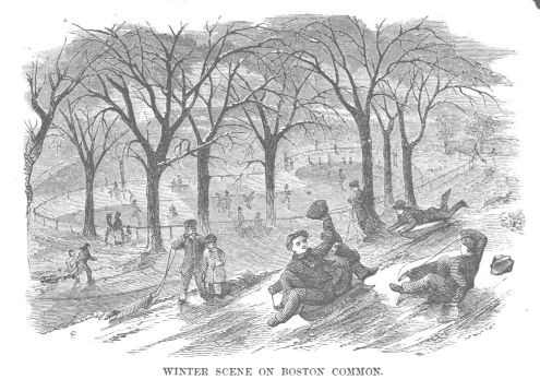 Winter Scene on Boston Common.