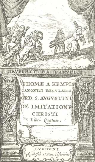 Elzevir title-page of the ‘Imitation’ of Thomas
à Kempis