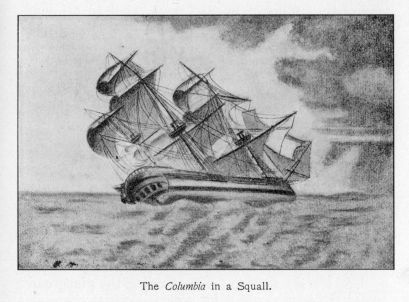 The Columbia in a Squall.