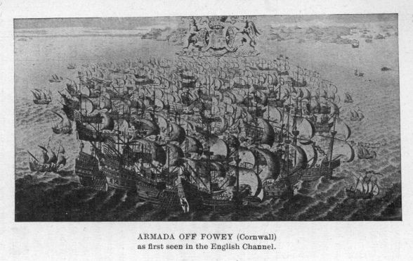 ARMADA OFF FOWEY (Cornwall) as first seen in the English Channel.