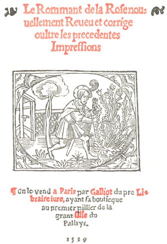 Title-page of “Le Rommant de la Rose,” Paris, 1539
