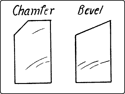 Fig. 271. Difference Between Chamfer and Bevel.