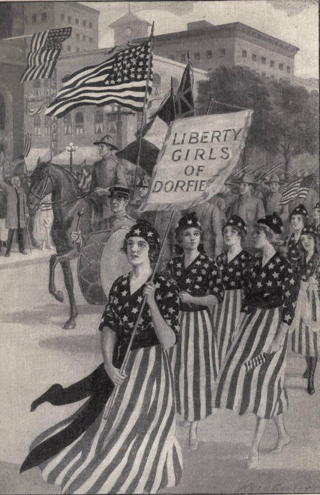 The Liberty Girls on the march.