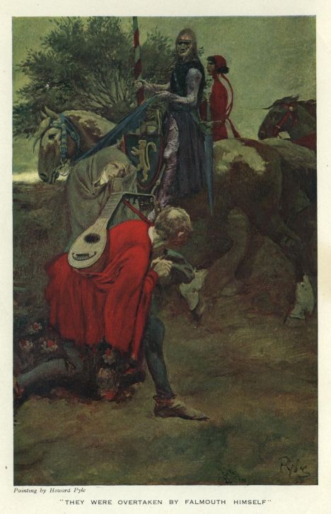 "THEY WERE OVERTAKEN BY FALMOUTH HIMSELF" _Painting by Howard Pyle_