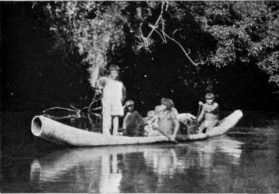 Canoe made of the Bark of the Burity Palm.