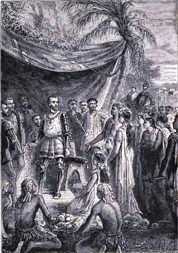 Corts receives provisions, clothing, a little gold, and twenty female slaves