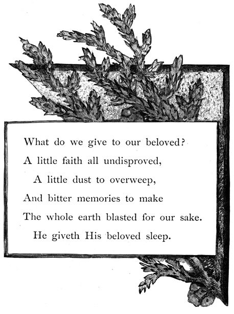 Third stanza, surrounded by branches.