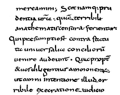 An Example of the Style of Writing used in the Books of
Charlemagne's Time