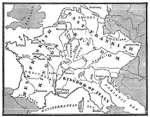 Map of Treaty of Mersen