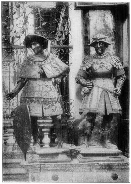 BRONZE STATUES OF PHILIP THE GOOD AND CHARLES THE BOLD AT INNSBRUCK