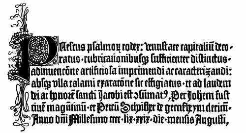 Closing Lines of the Psalter of 1459 (much reduced)
