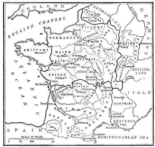 The Provinces of France in the Eighteenth Century,
showing Interior Customs Lines