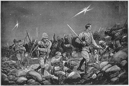 NIGHT SORTIE FROM MAFEKING. Drawing by R. Caton Woodville.