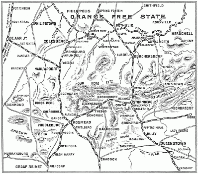 Map illustrating the Operations on the South of the
Orange River