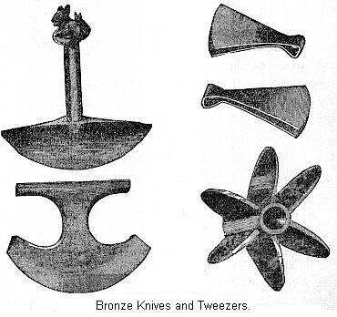 Bronze Knives and Tweezers.