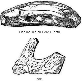 Fish, Incised on Bear’s Tooth and Ibex.