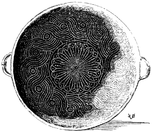 The perforations form a circular interwoven design