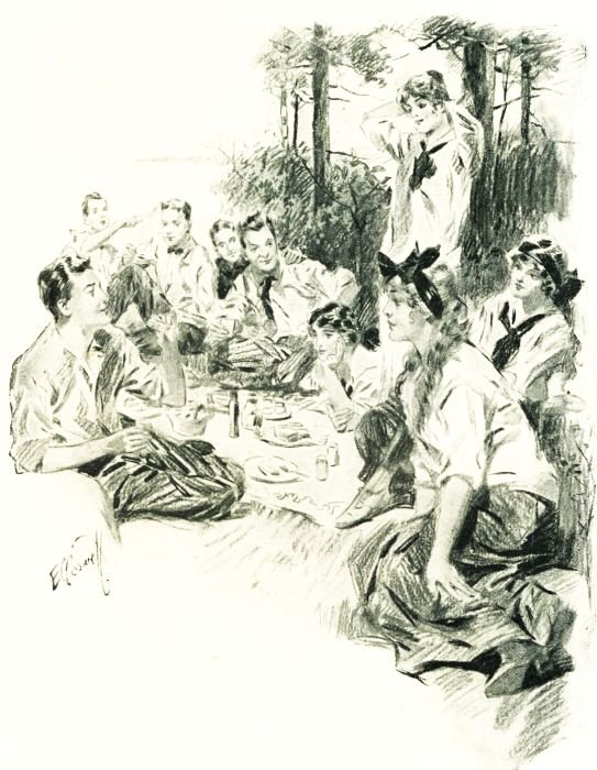 IT TOOK A LONG TIME TO SATISFY THE BOYS' APPETITES.—Page 199