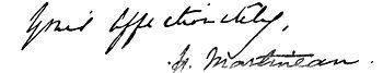 Autograph: "Yours affectionately, H. Martineau."