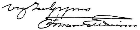 Autograph: "Very truly yours, Frances E Warren"