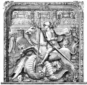 St. George. Panel from the tomb of Cardinal Amboise in Rouen Cathedral