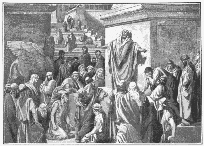 Jonah Preaching To The Ninevites. "Be ye reconciled to God." 2 Cor. 5:20. Illustration.
