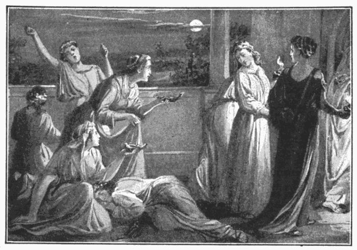 The Ten Virgins. "They that were ready went in with him to the marriage." Matt. 25:10. Illustration.