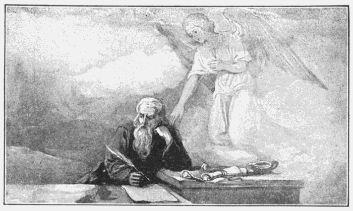 Writing The Prophecies. "And He sent and signified it by His angel unto His servant John." Rev. 1:1. Illustration.