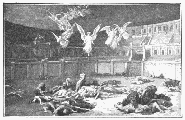 Early Christian Martyrs. "He shall ... wear out the saints of the Most High." Dan. 7:25. Illustration.