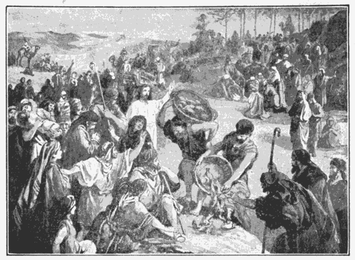 Feeding The Five Thousand. "Give ye them to eat." Matt. 14:16. Illustration.