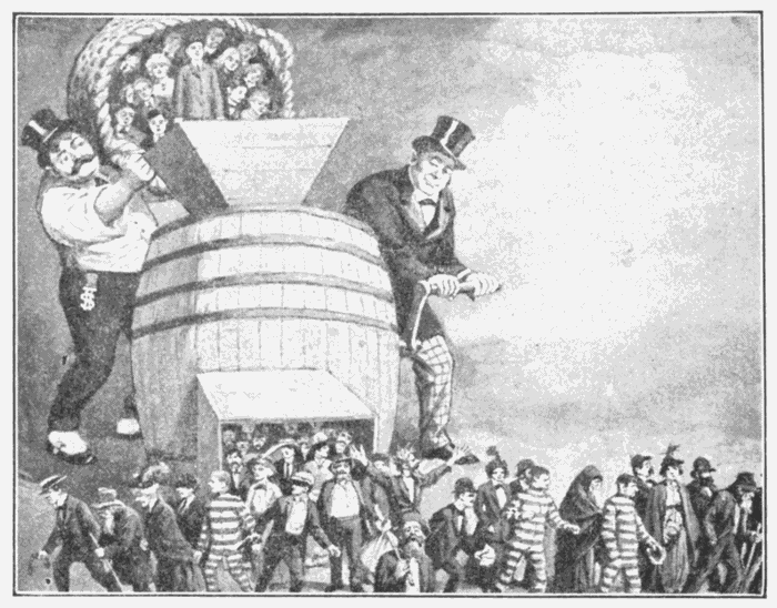 The Gin-Mill. "All its history is written in tears and blood."—Robert J. Burdette. Illustration.