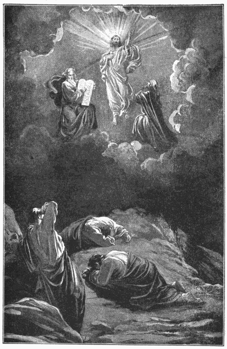 The Transfiguration. "There be some standing here, which shall not taste of death, till they see the Son of man coming in His kingdom." Matt. 16:28. Illustration.