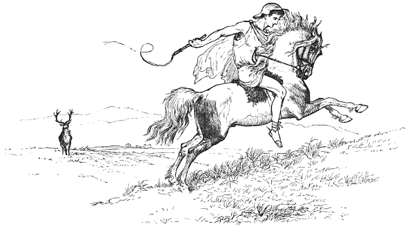 A horse being driven by a man.