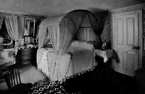 Plate XL.—Field Bedstead, slept in by Lafayette, in Stark Mansion. Owned by Mrs. Charles Stark, Dunbarton, N. H.