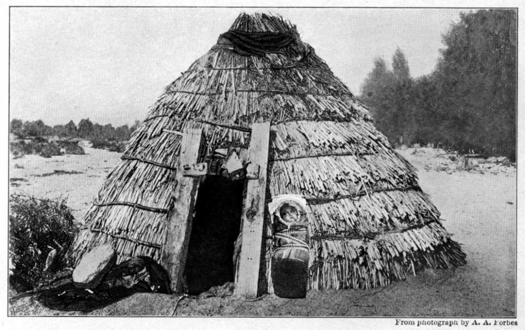 A "WICKIUP," OR INDIAN HUT