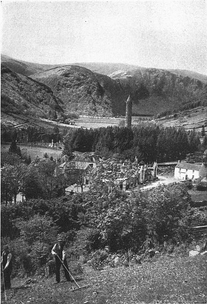 © Underwood & Underwood, N. Y.

GLENDALOUGH AND THE RUINS OF ST. KEVIN'S CHURCHES