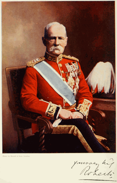 Photo of General Roberts, with his signature