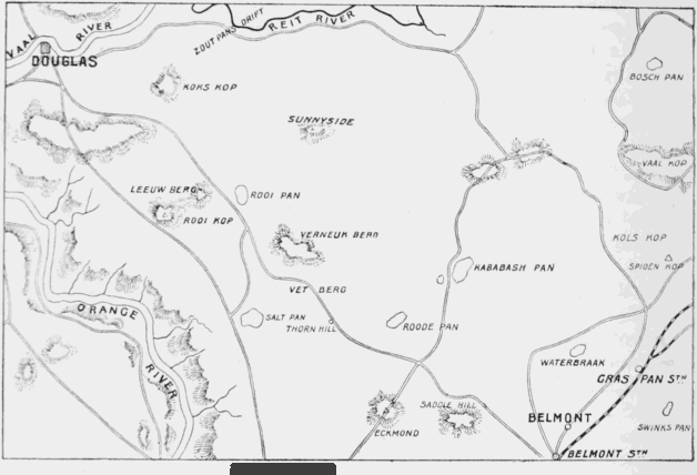 Map Illustrating Colonel Pilcher's Raid.