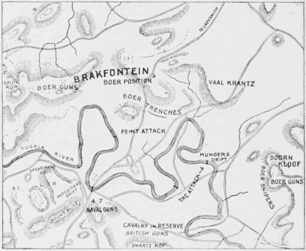 Plan of the Battle of Vaal Krantz