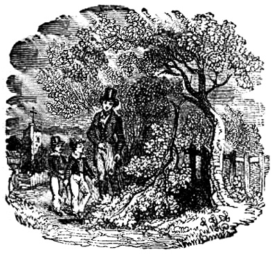 Children and a man under a large tree